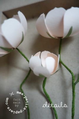 Cadre fleurs en papier