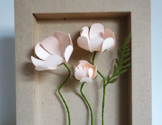 Cadre fleurs en papier