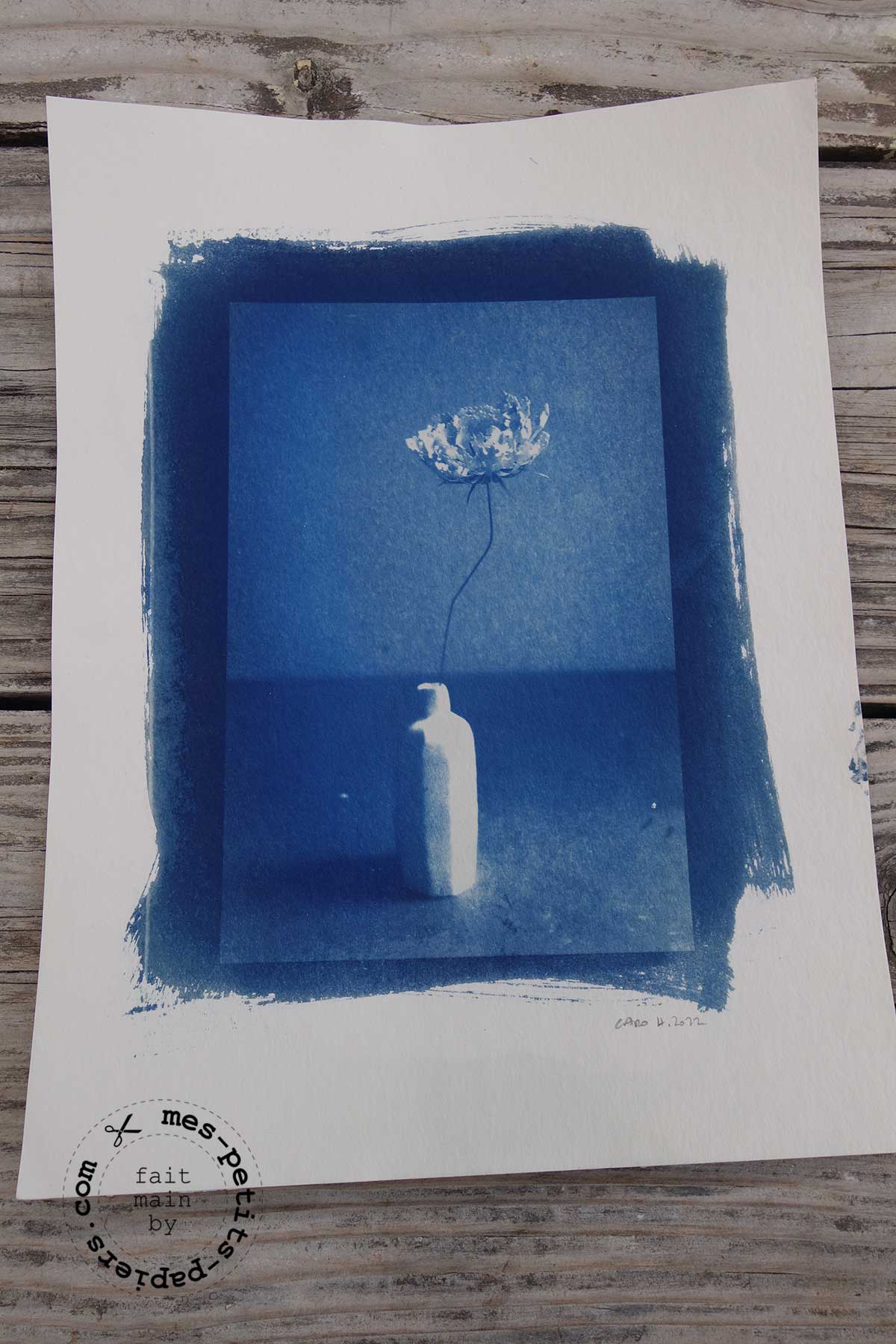 mes petits papiers - bleu soleil cyanotype 3