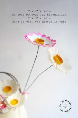 mes petits papiers - paquerettes de printemps en papier