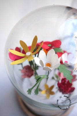 fleurs sous cloche mes petits papiers
