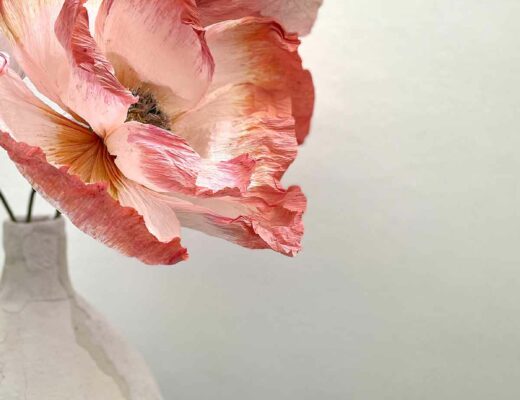 Fleurs en papier crépon créées par mes-petits-papiers.com, Caroline Houël